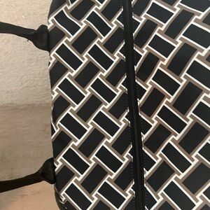 Stylish Black and White DVF x Target gym bag